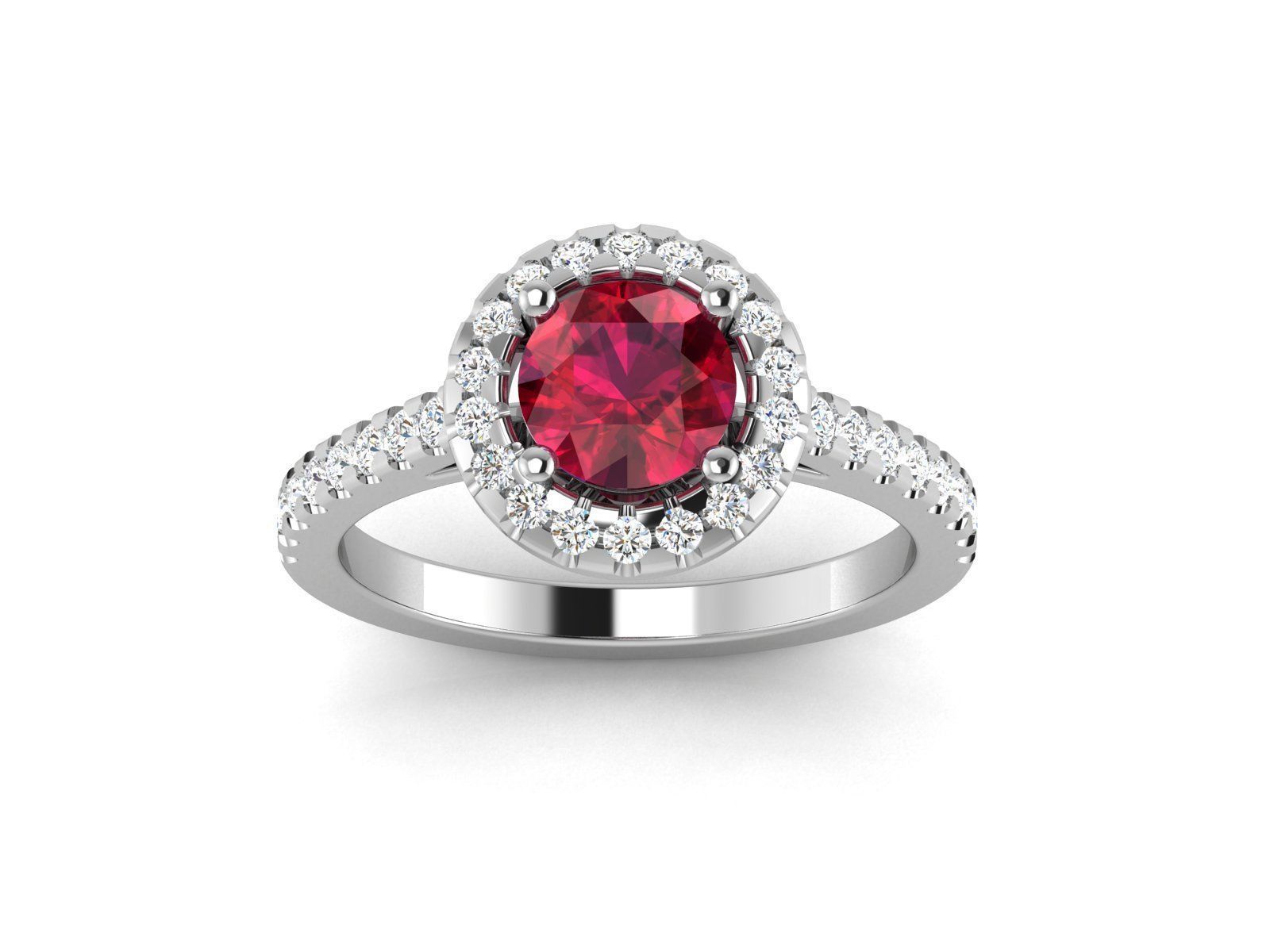 Women solitaire ring 3dm render detail 3D print model_15