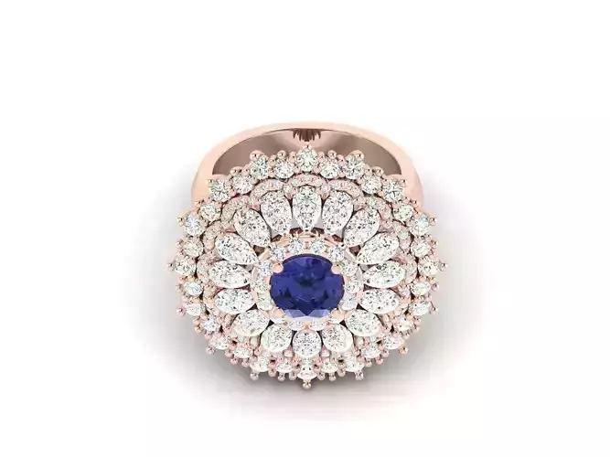 Women cocktail ring 3dm render detail