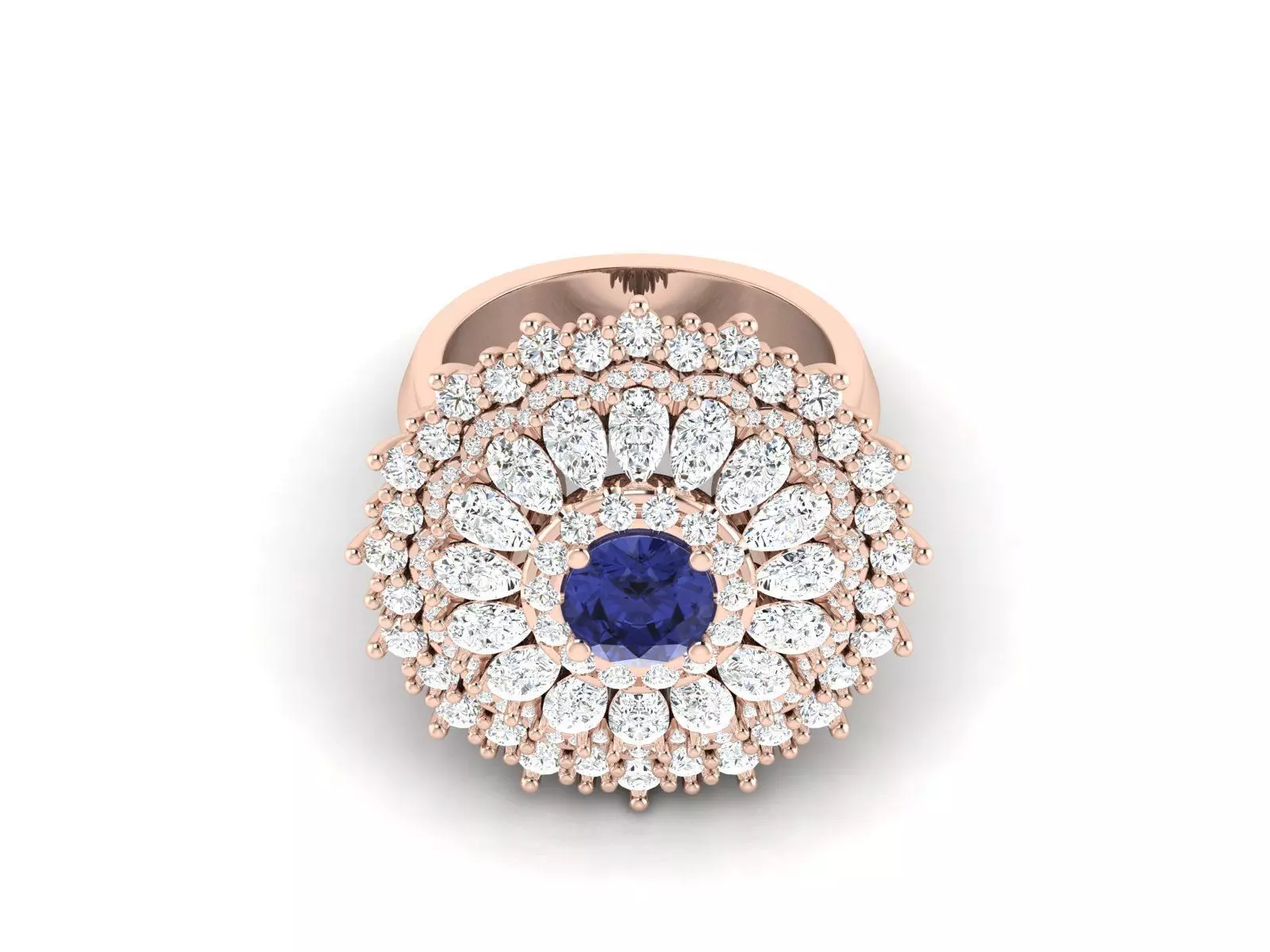 Women cocktail ring 3dm render detail 3D print model