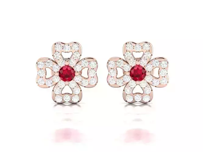 Women earrings 3dm render detail