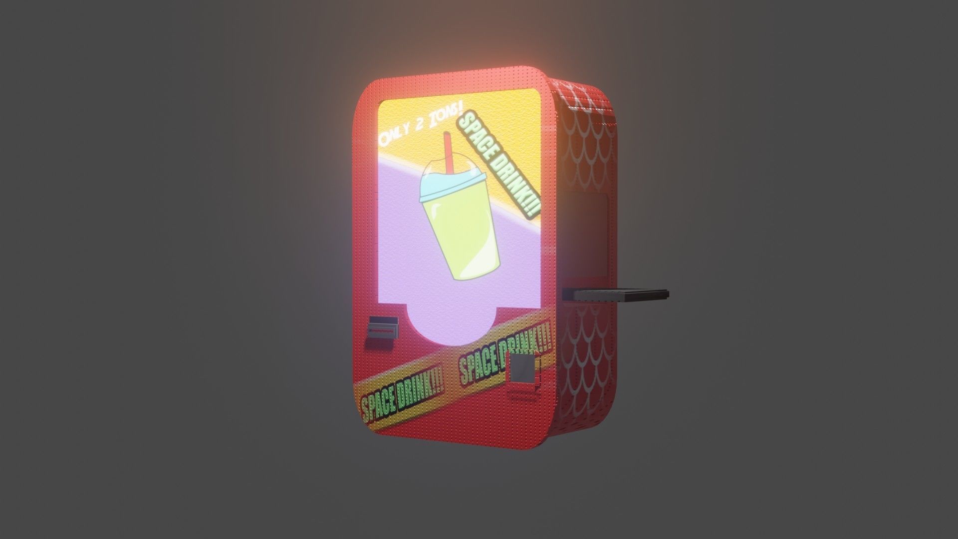 Cyberpunk Soda Machine 3D model_3