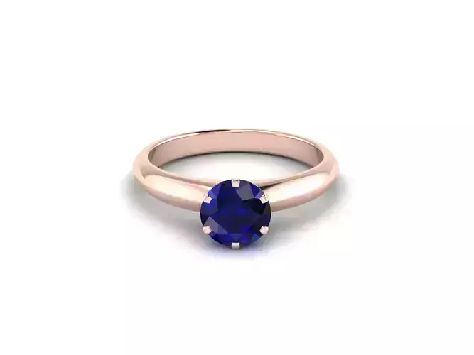 Women solitaire ring 3dm render detail