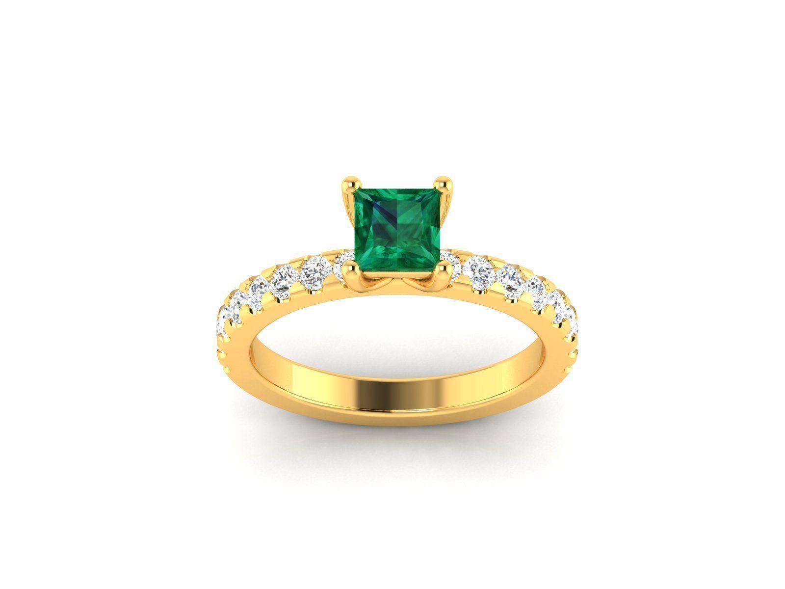 Women solitaire ring 3dm render detail 3D print model_5