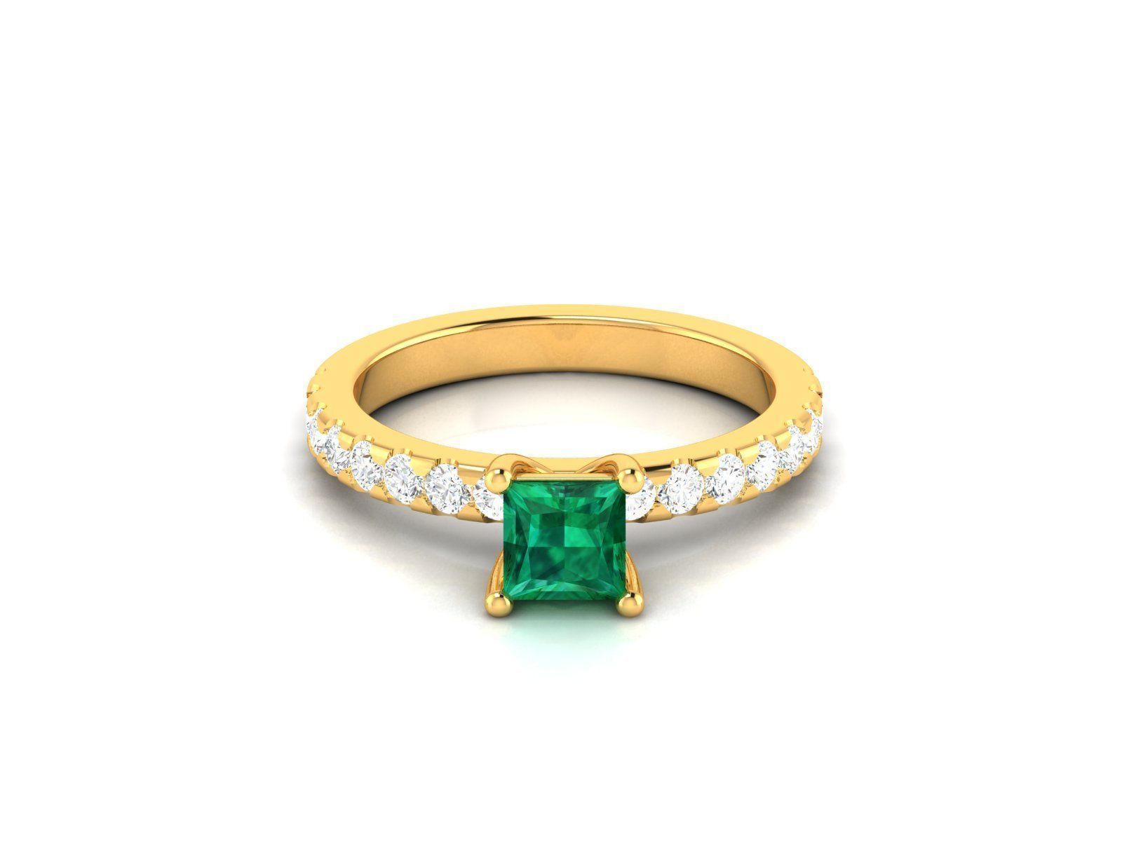 Women solitaire ring 3dm render detail 3D print model_2