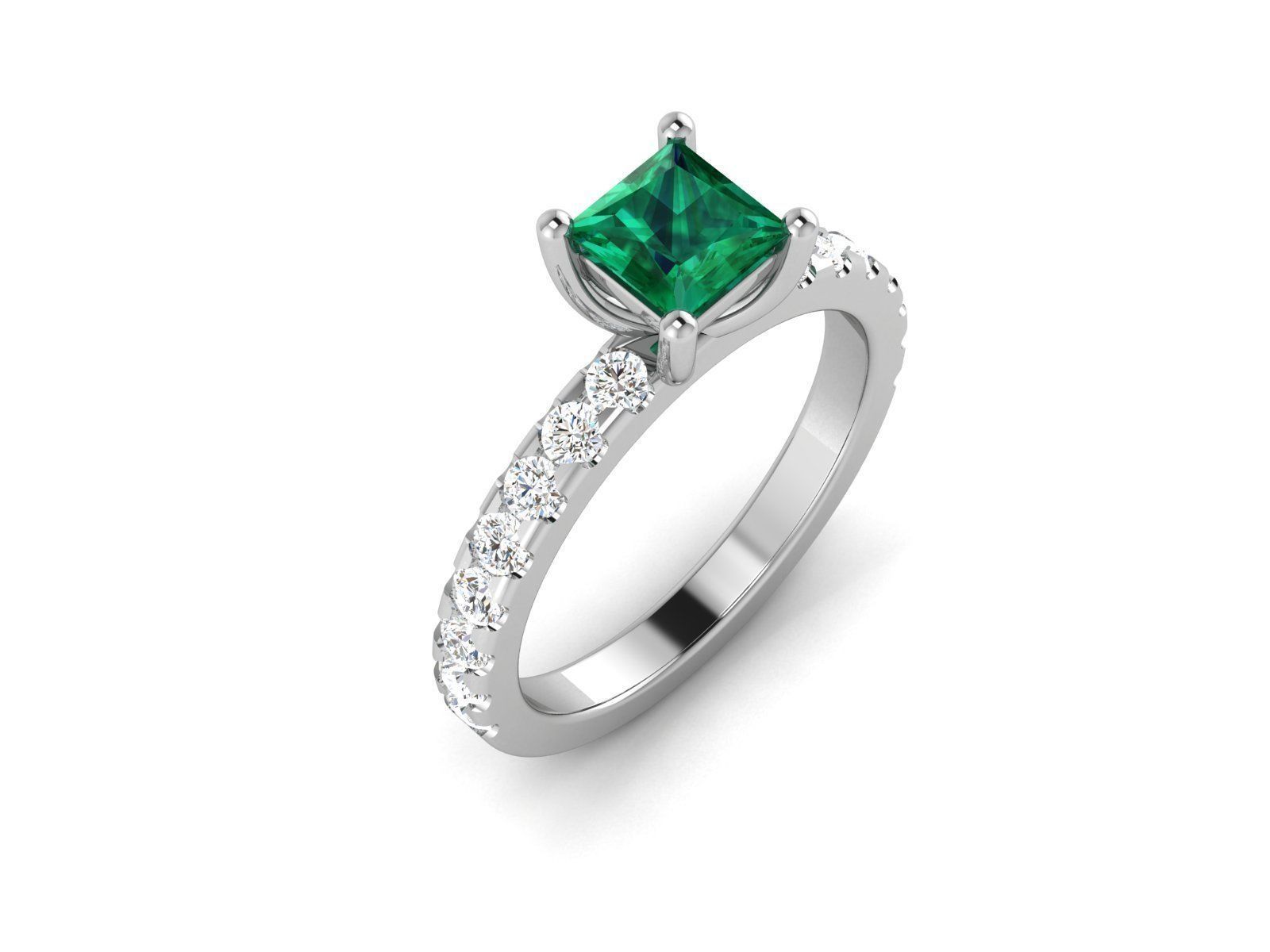 Women solitaire ring 3dm render detail 3D print model_8