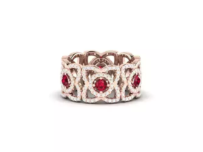 Women band ring 3dm render detail