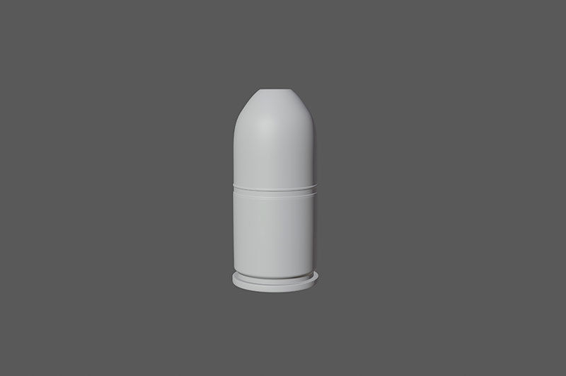 Grenade launcher bullet for military games and war cg projects Low-poly 3D model_9