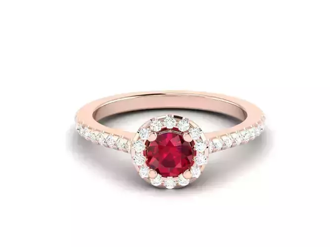 Women solitaire ring 3dm render detail