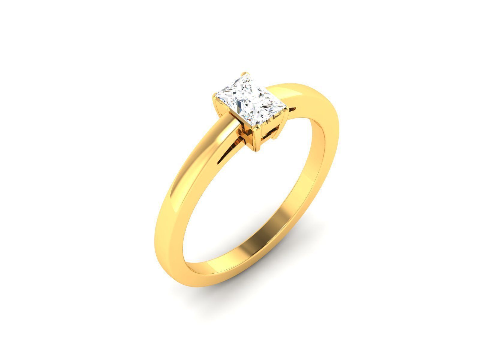 Women solitaire ring 3dm render detail 3D print model_3