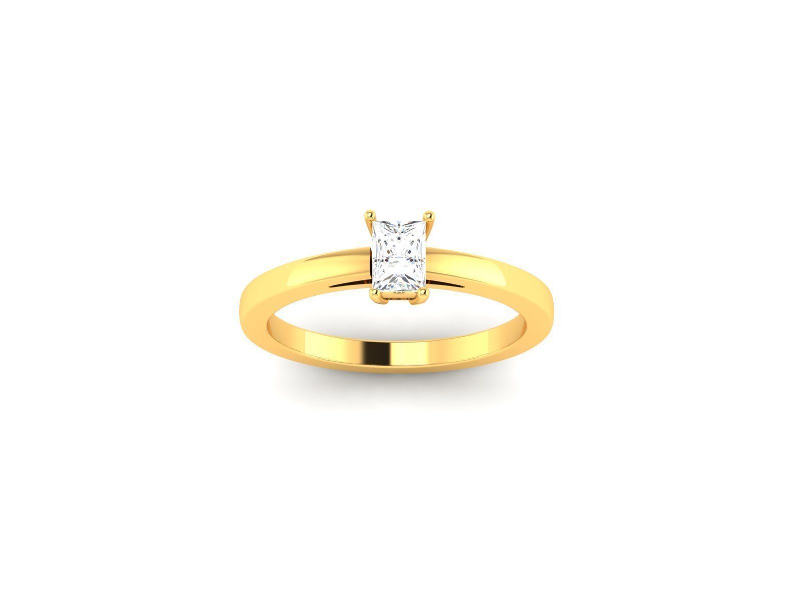 Women solitaire ring 3dm render detail 3D print model_9
