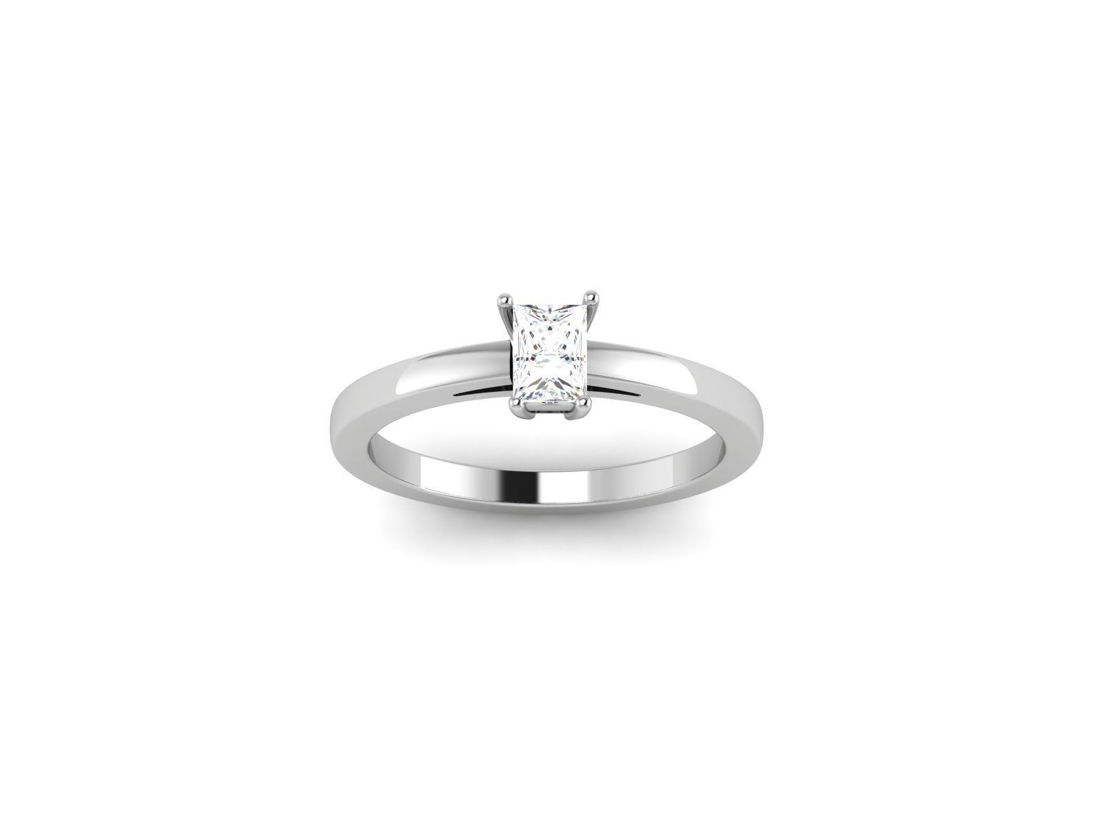 Women solitaire ring 3dm render detail 3D print model_8