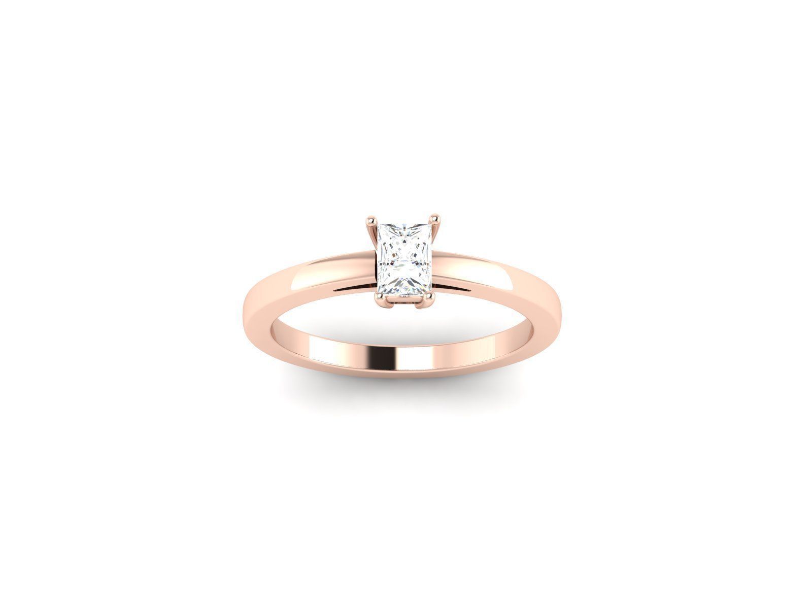 Women solitaire ring 3dm render detail 3D print model_7