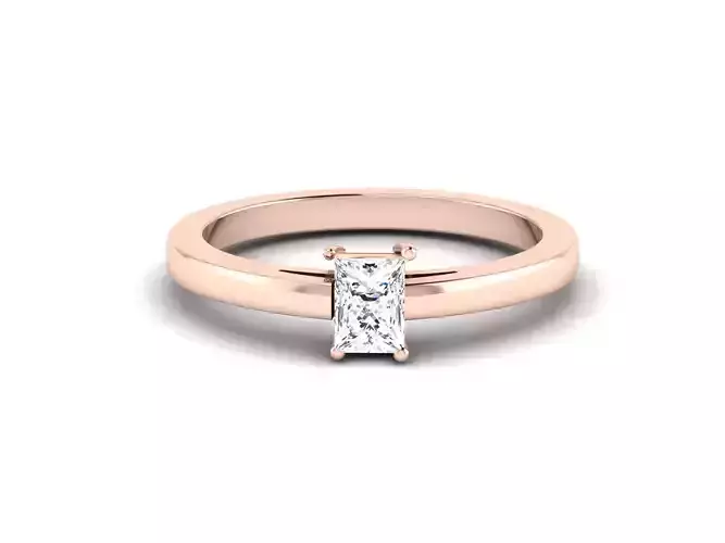 Women solitaire ring 3dm render detail