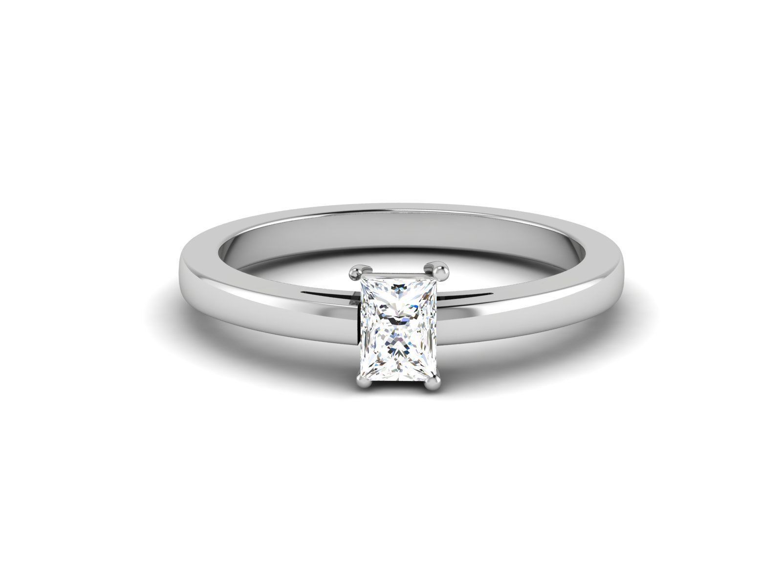 Women solitaire ring 3dm render detail 3D print model_5