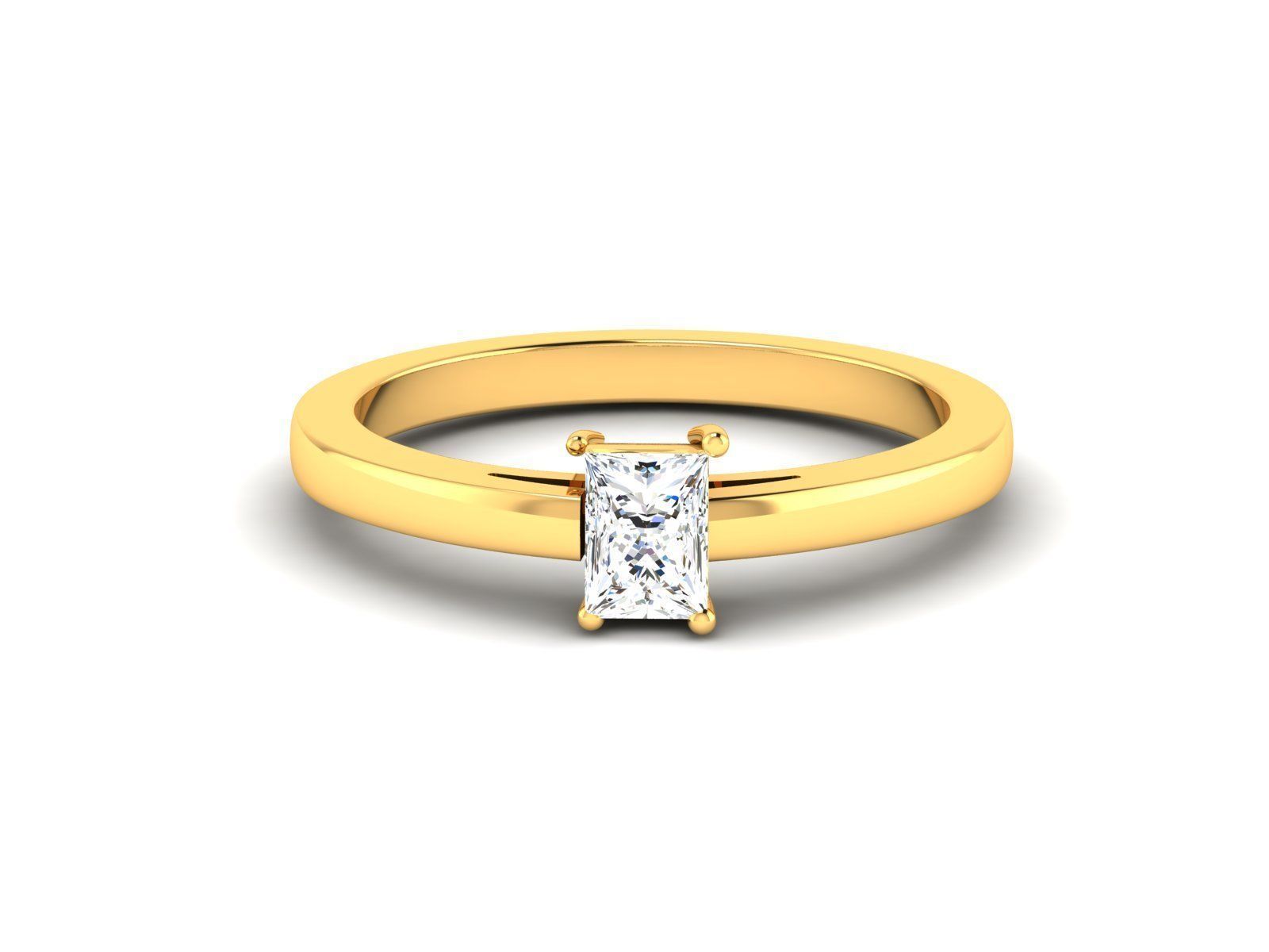 Women solitaire ring 3dm render detail 3D print model_6
