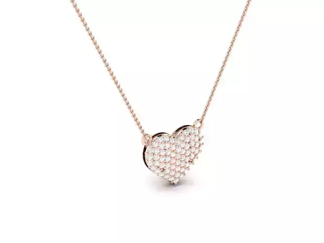 Women heart pendant 3dm render detail 3D print model