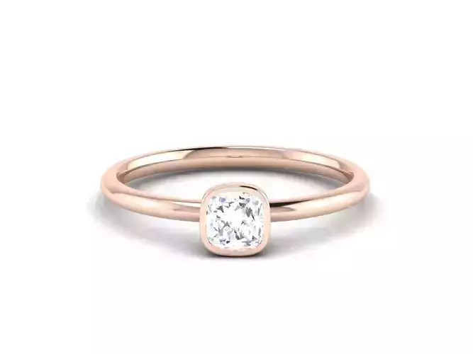 Women solitaire ring 3dm render detail