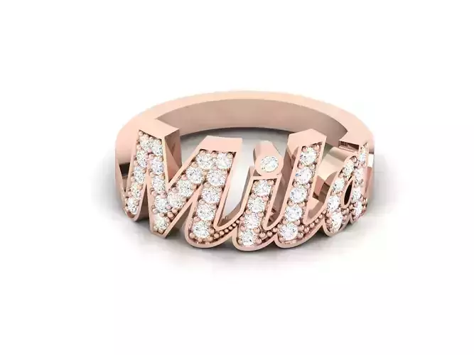 Women Mila ring 3dm render detail 3D print model