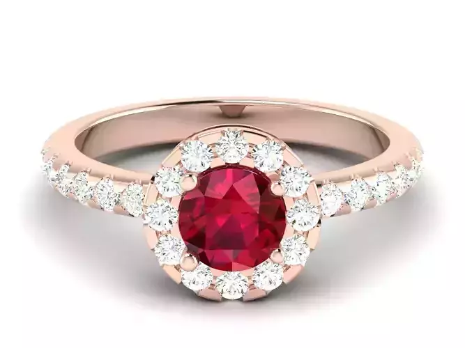 Women solitaire ring 3dm render detail