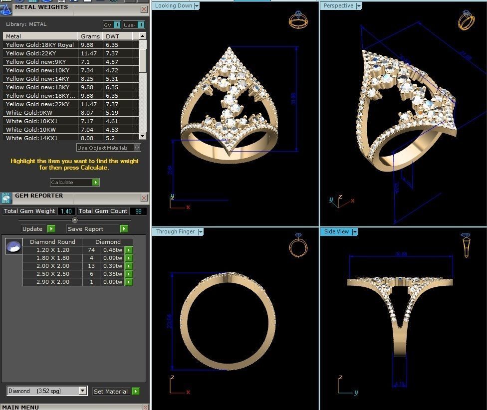 Women ring 3dm render detail 3D print model_10