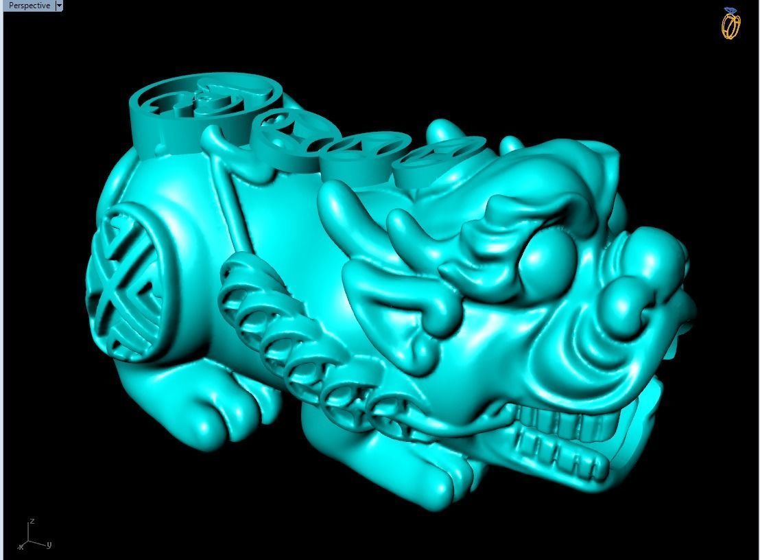 Pixiu Face Bracelet - Unicorn bracelet 3D print model_3