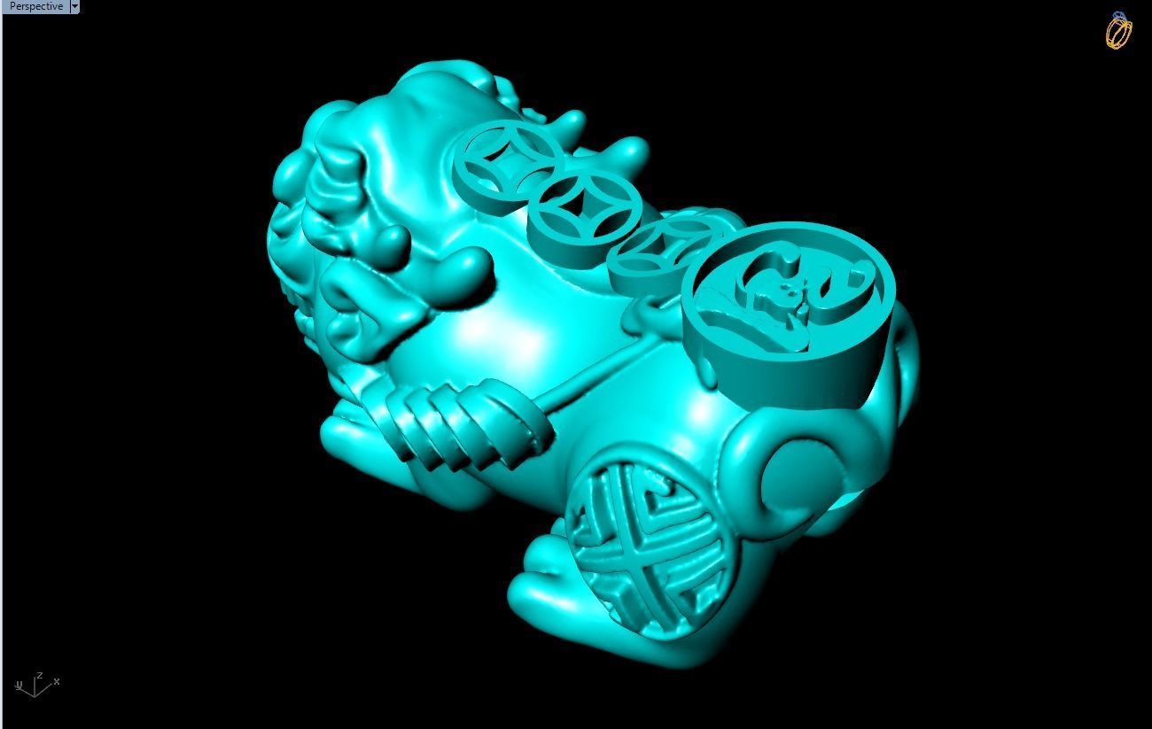 Pixiu Face Bracelet - Unicorn bracelet 3D print model_4