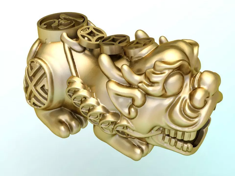 Pixiu Face Bracelet - Unicorn bracelet 3D print model_0