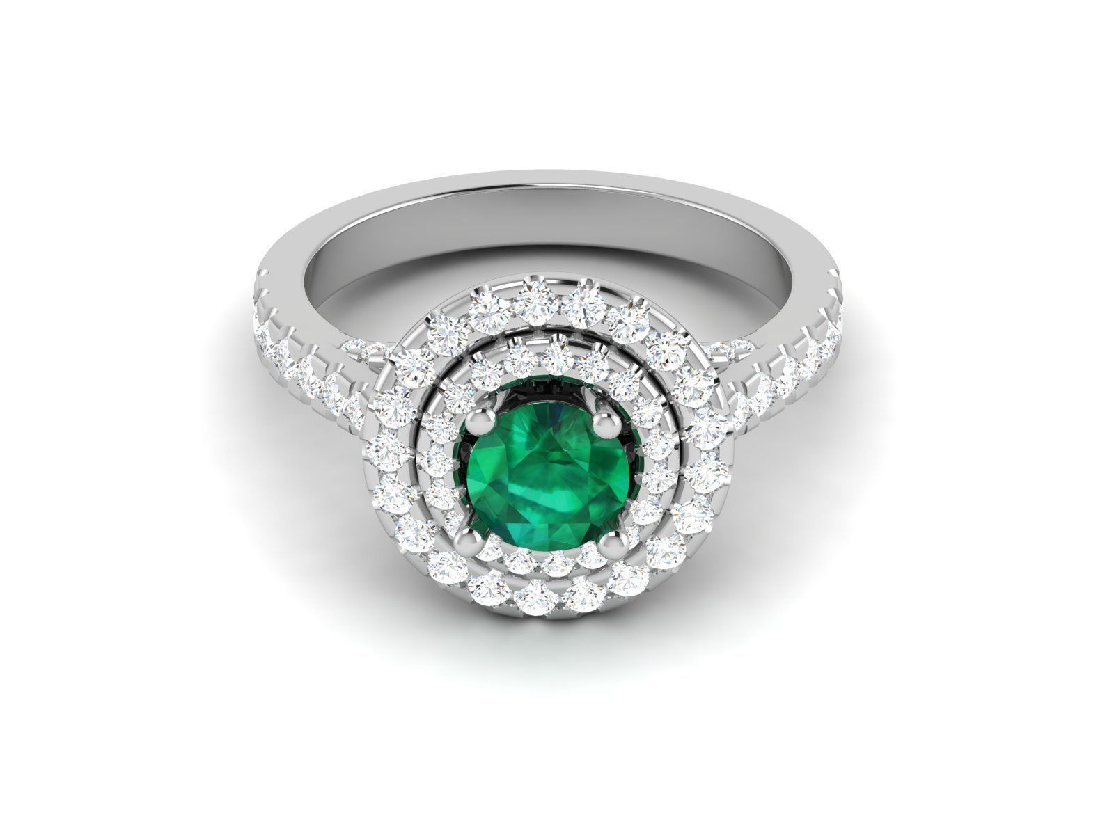 Women solitaire ring 3dm render detail 3D print model_4