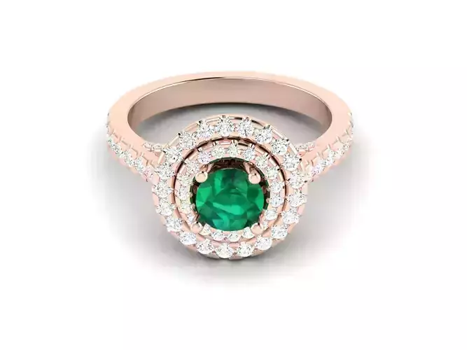 Women solitaire ring 3dm render detail