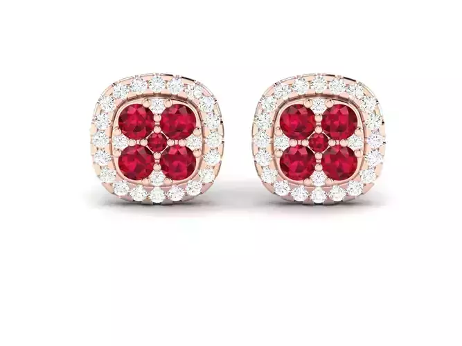 Women earrings 3dm render detail