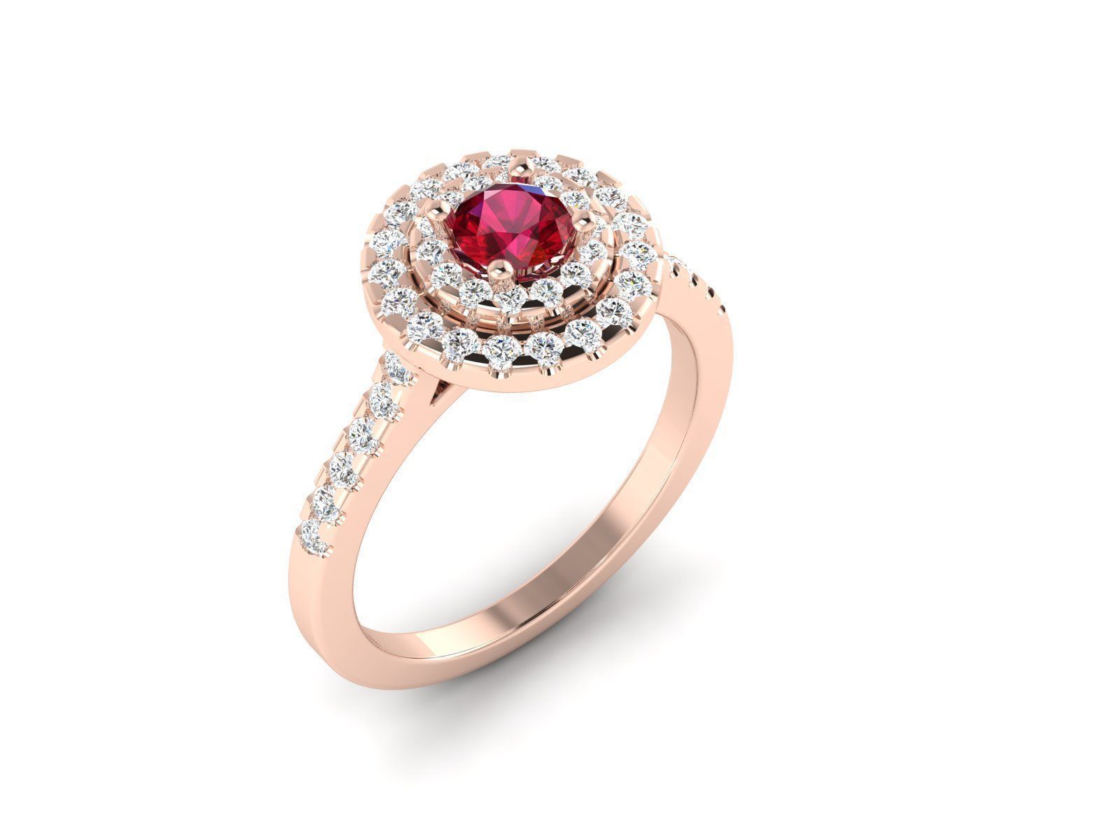 Women solitaire ring 3dm render detail 3D print model_1