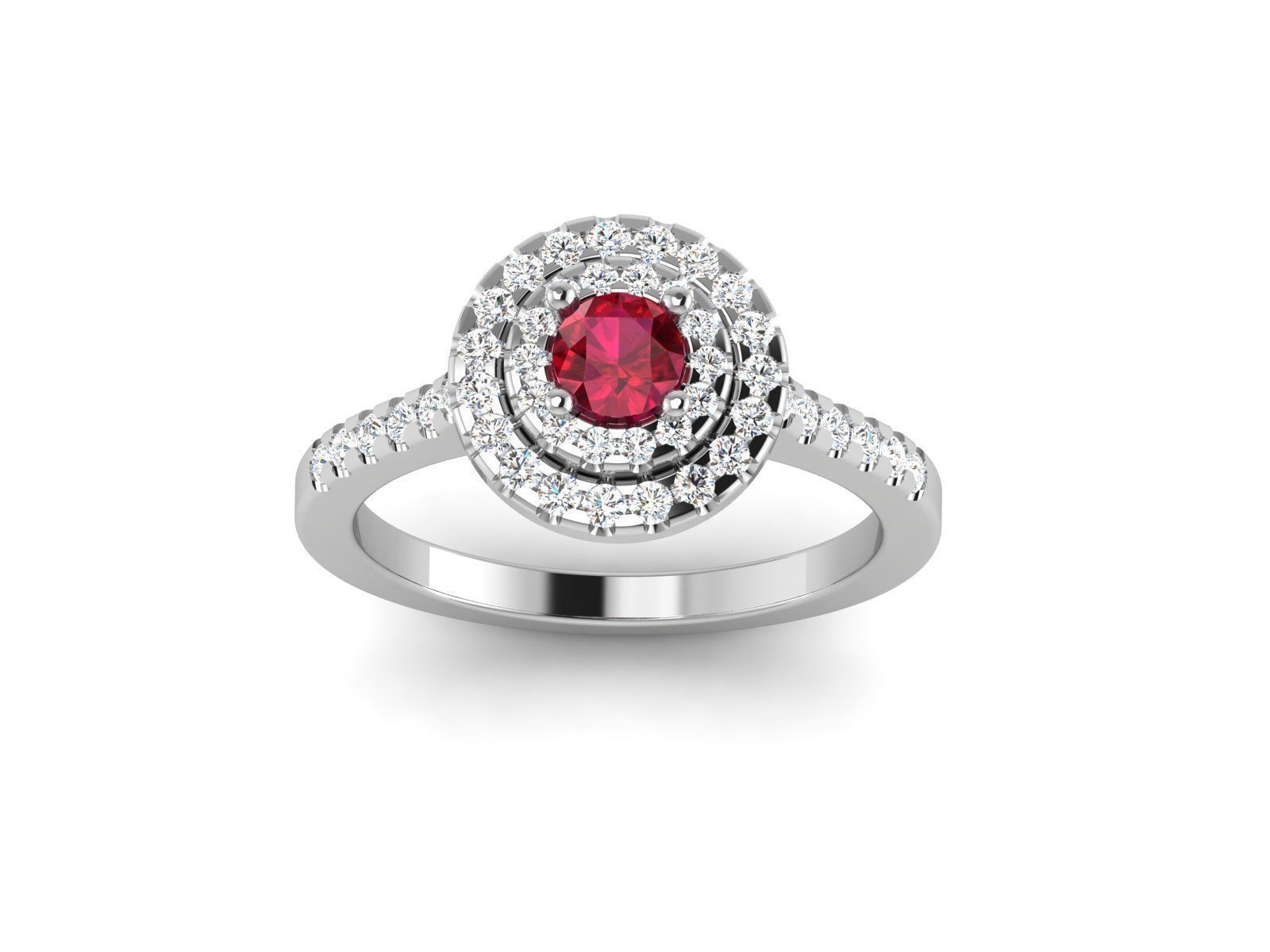 Women solitaire ring 3dm render detail 3D print model_8