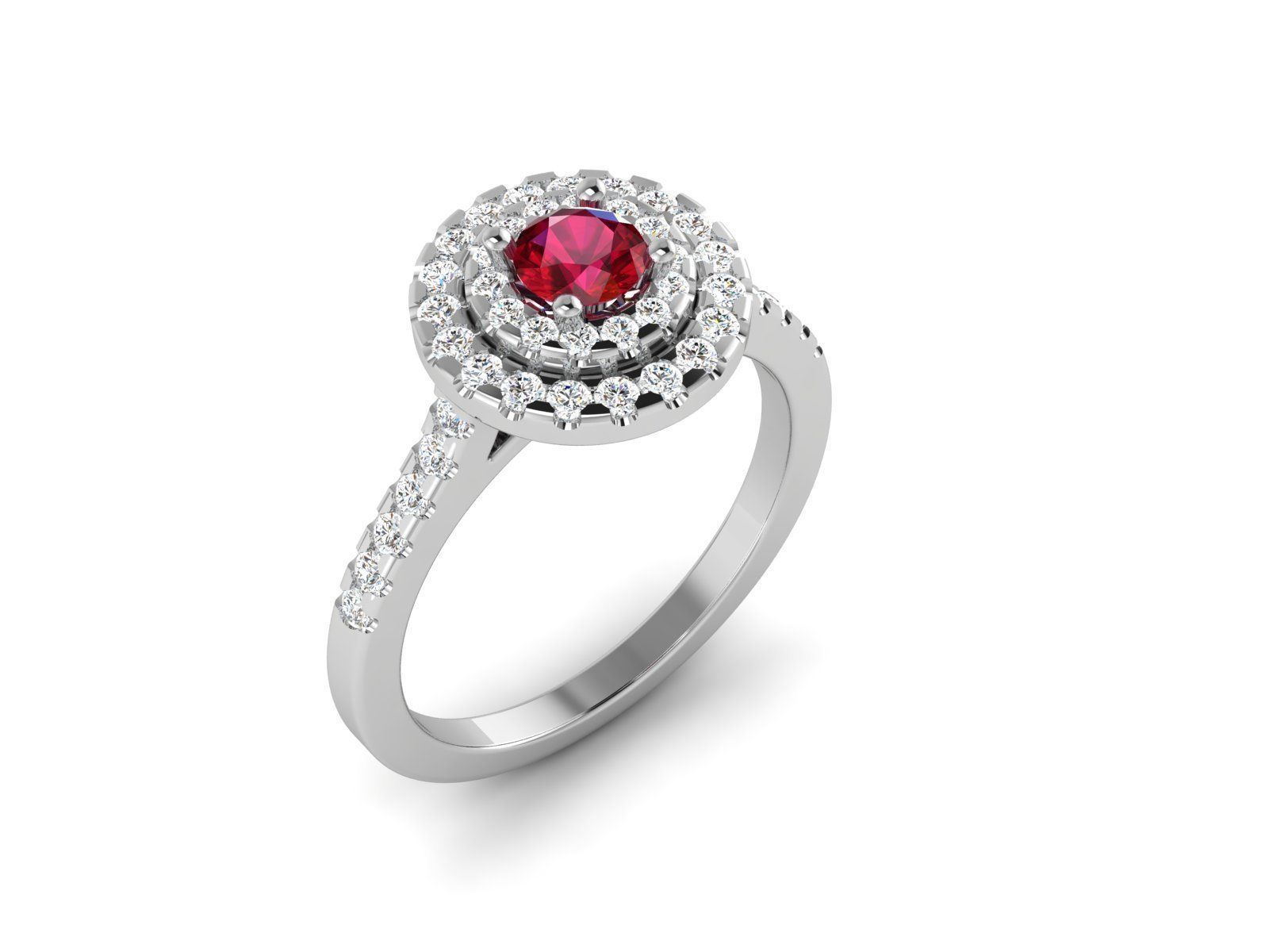 Women solitaire ring 3dm render detail 3D print model_2