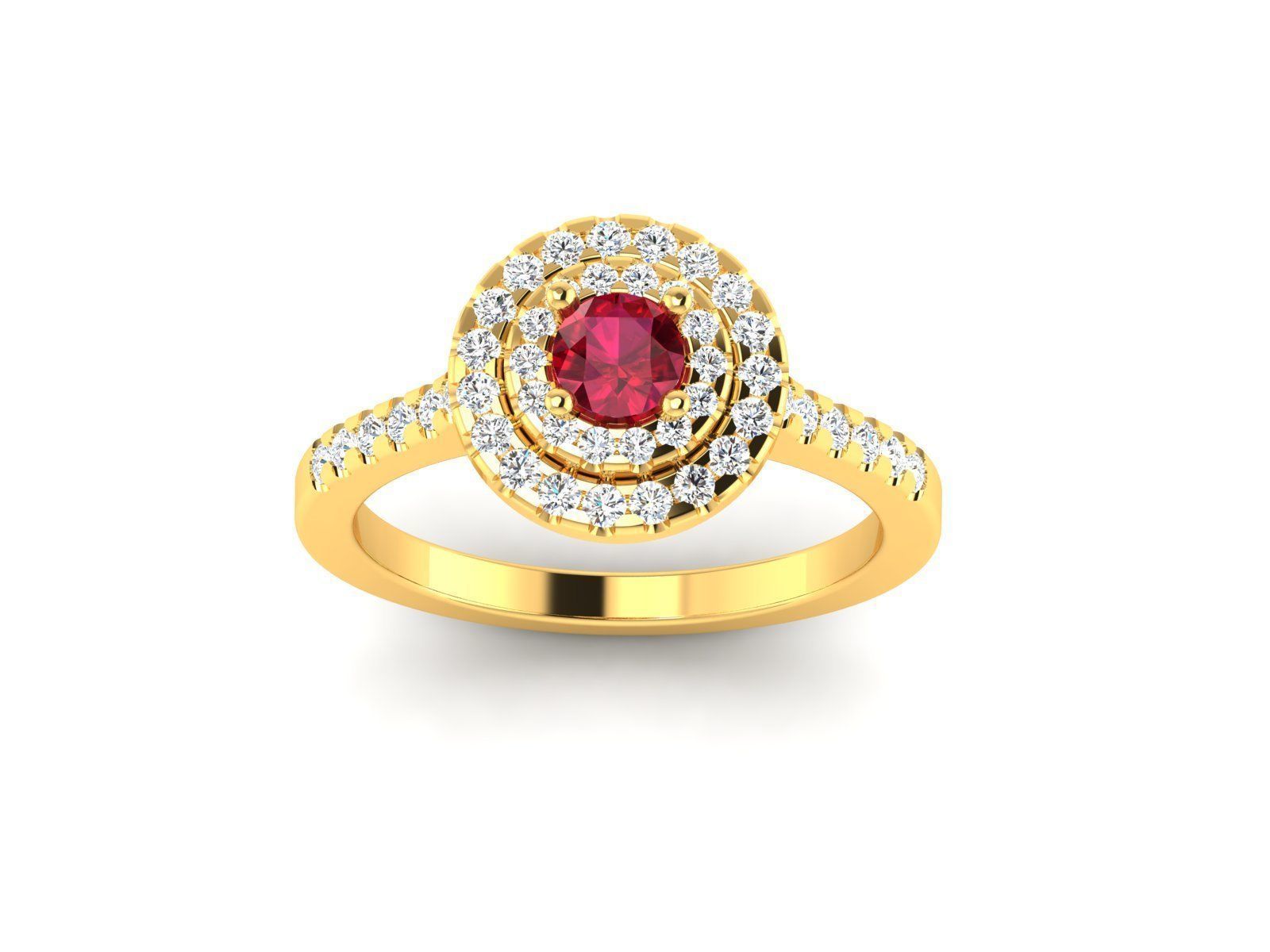 Women solitaire ring 3dm render detail 3D print model_9