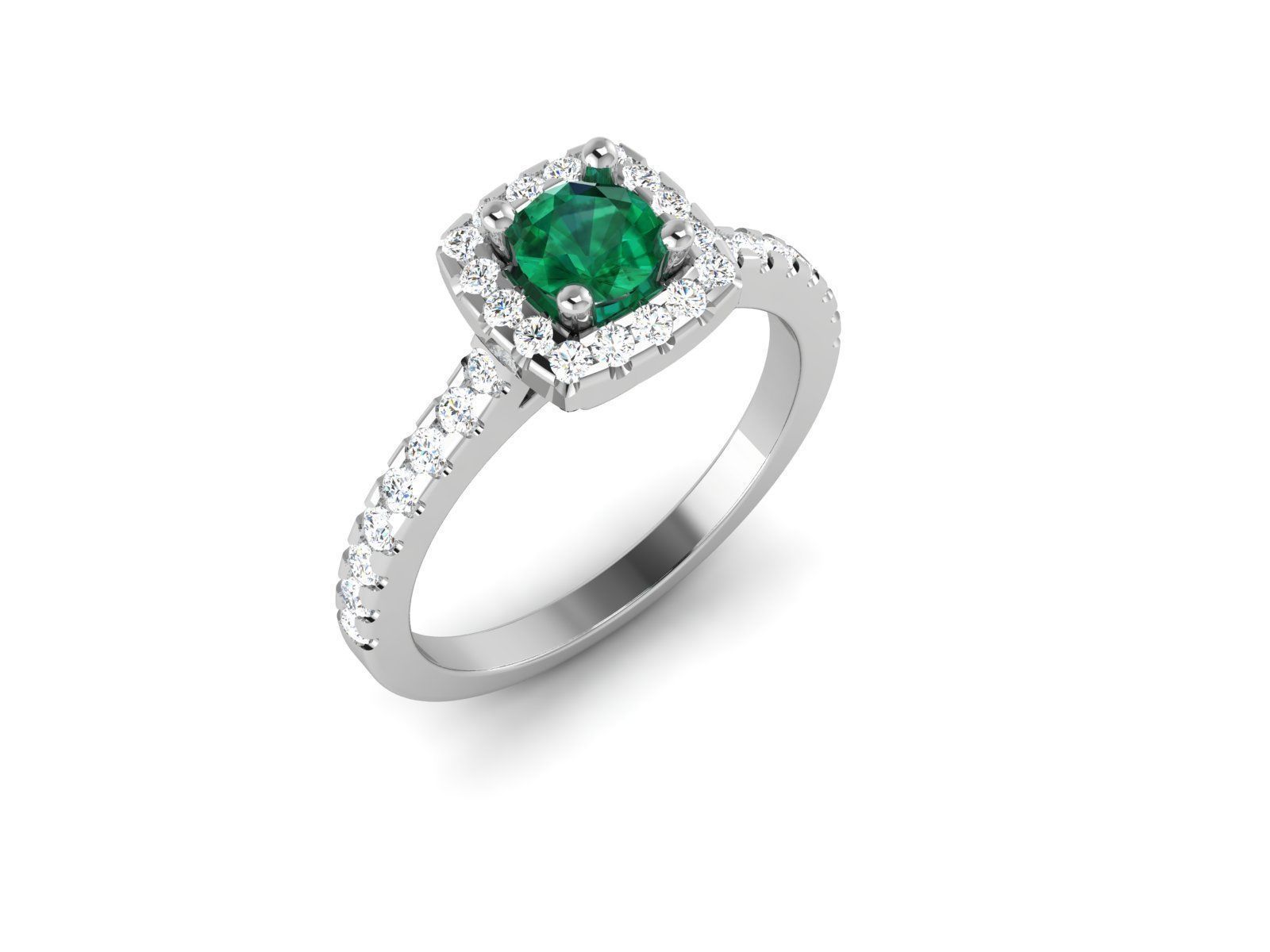 Women solitaire ring 3dm render detail 3D print model_2