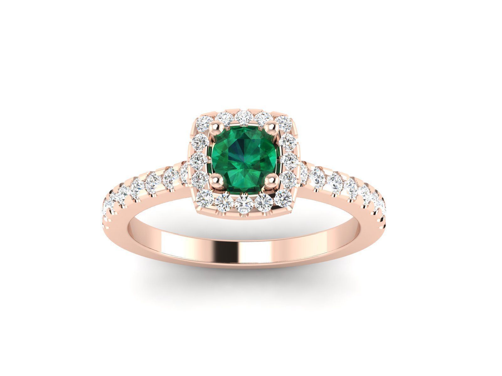 Women solitaire ring 3dm render detail 3D print model_5