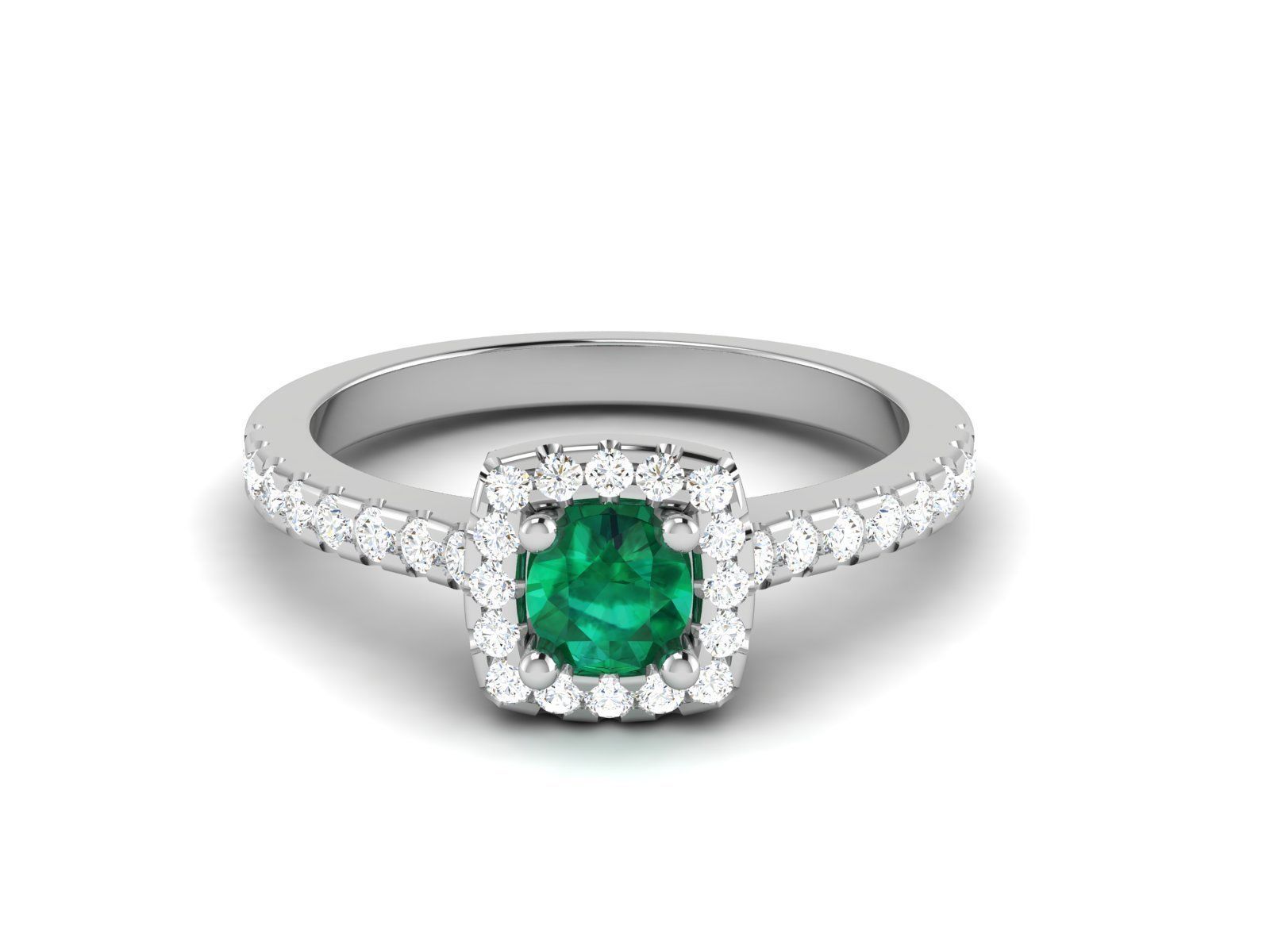 Women solitaire ring 3dm render detail 3D print model_4