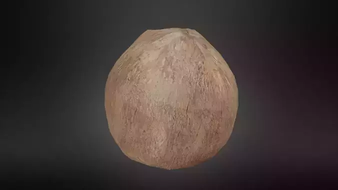 Coconut shell Low-poly 3D model