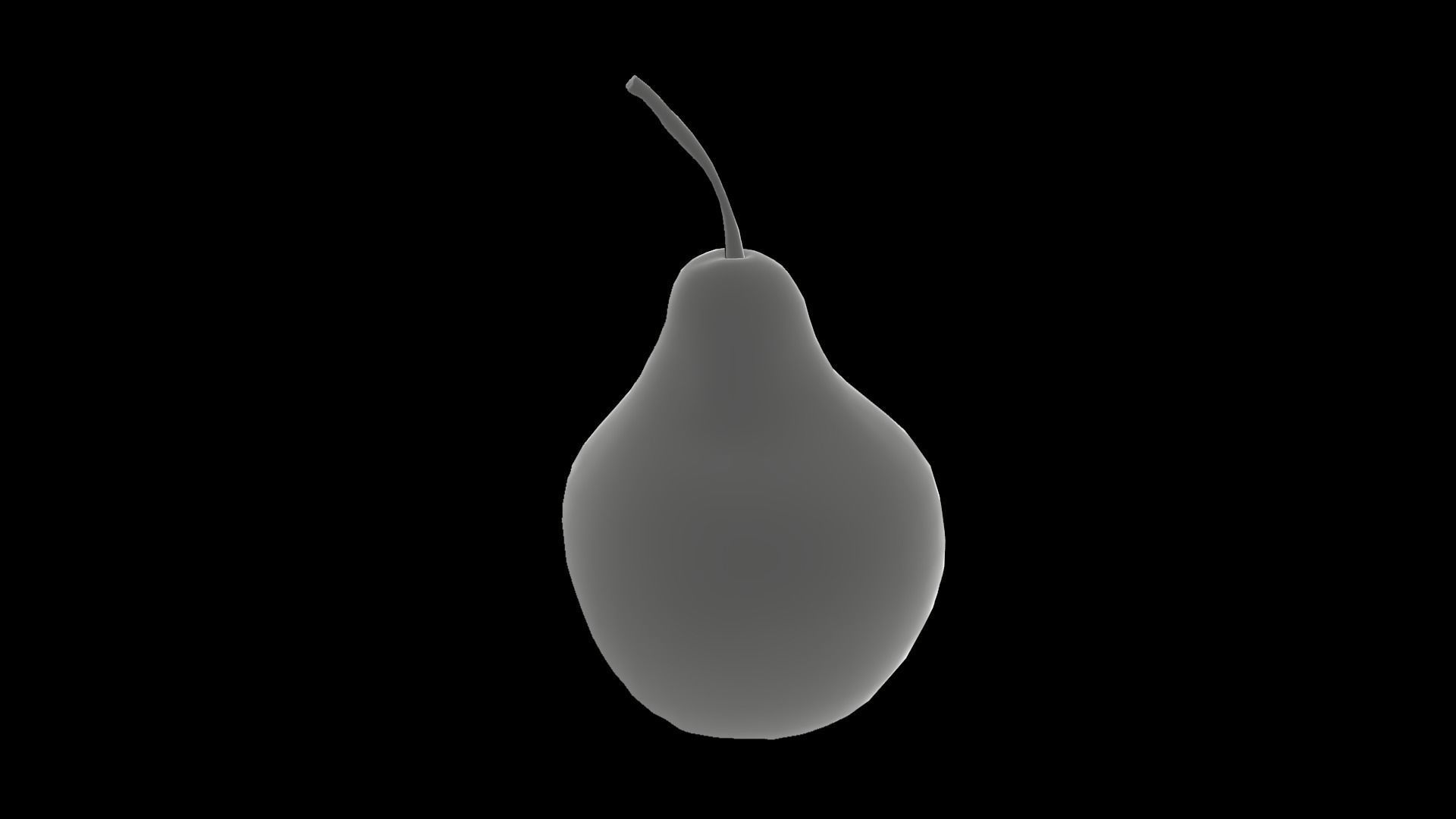 Pear fruit Low-poly 3D model_7