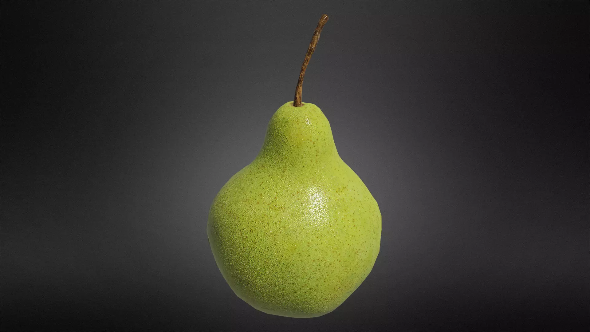 Pear fruit Low-poly 3D model_0