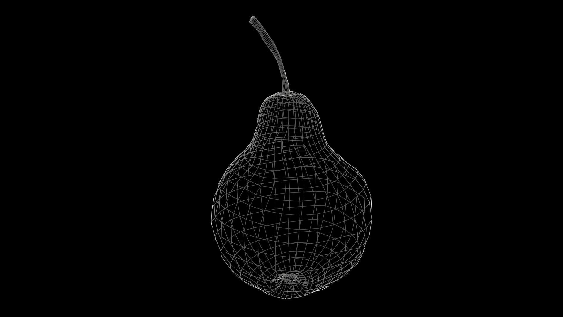 Pear fruit Low-poly 3D model_9
