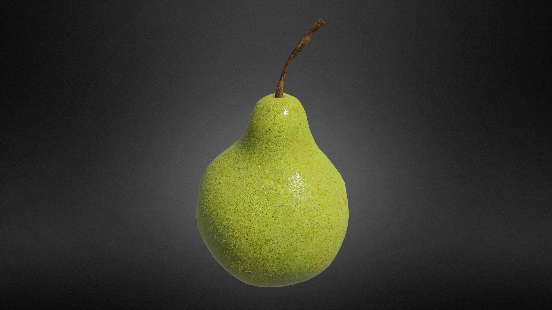 Pear fruit Low-poly 3D model_2