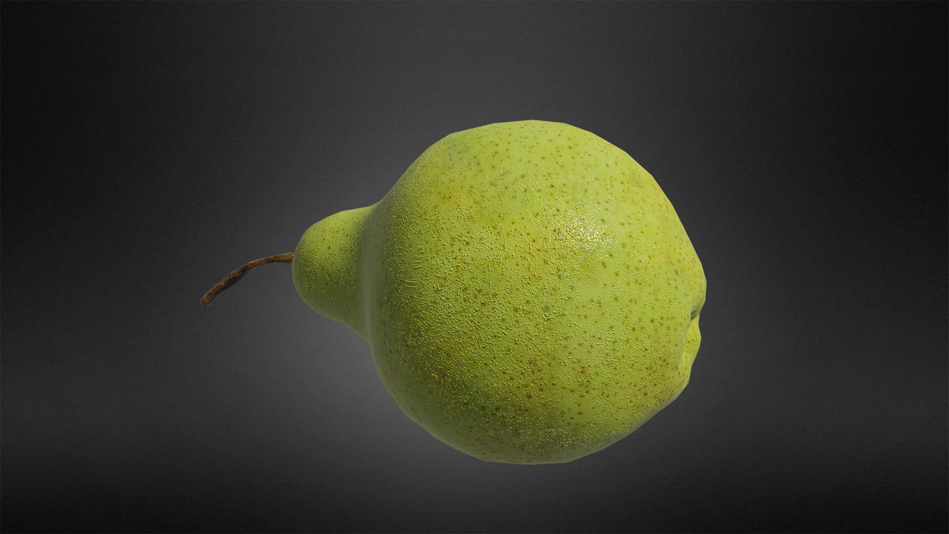 Pear fruit Low-poly 3D model_3