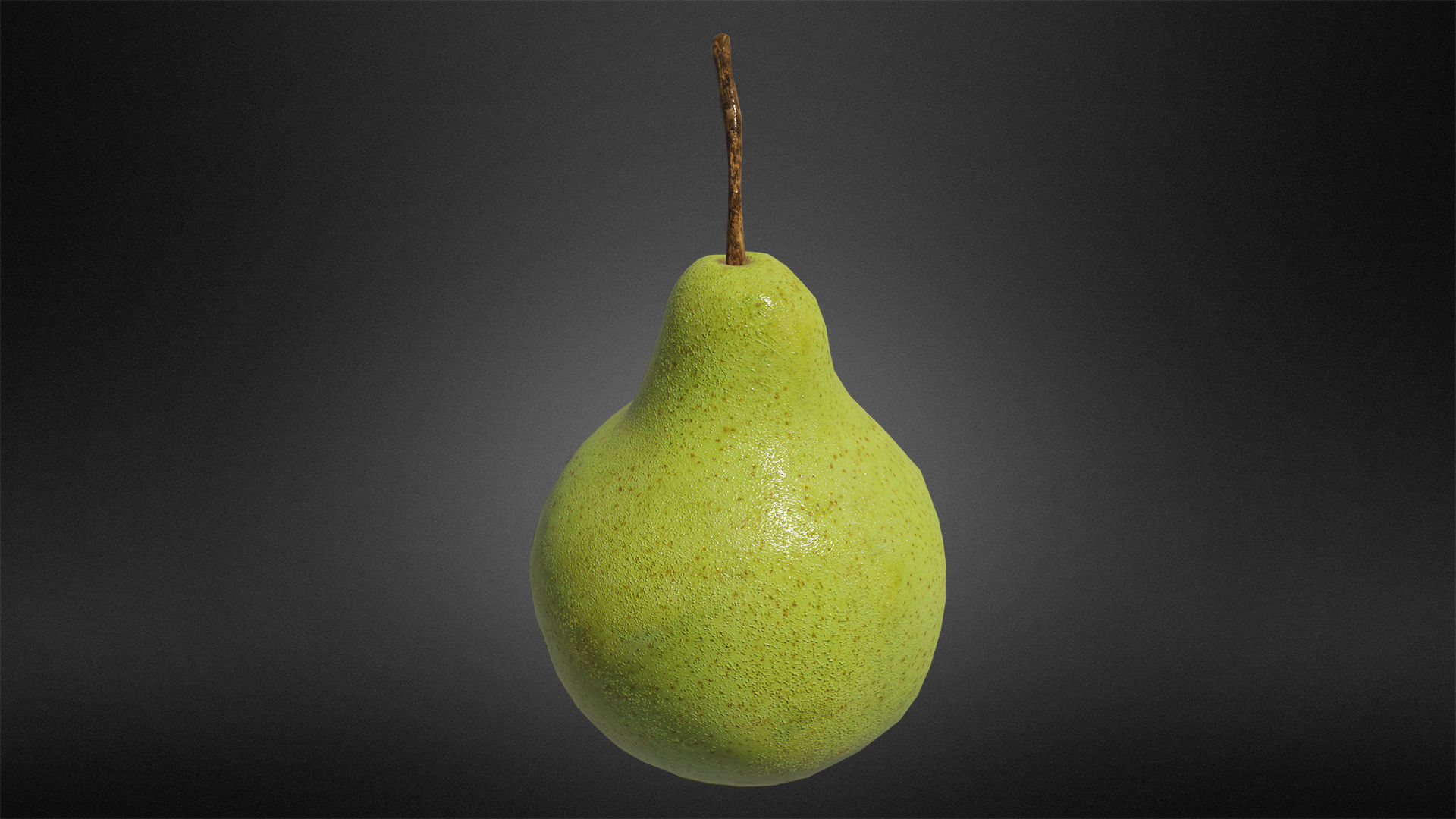 Pear fruit Low-poly 3D model_4