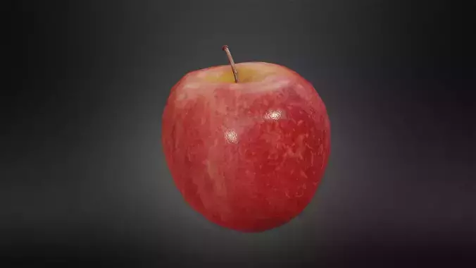 Red Apple Low-poly 3D model