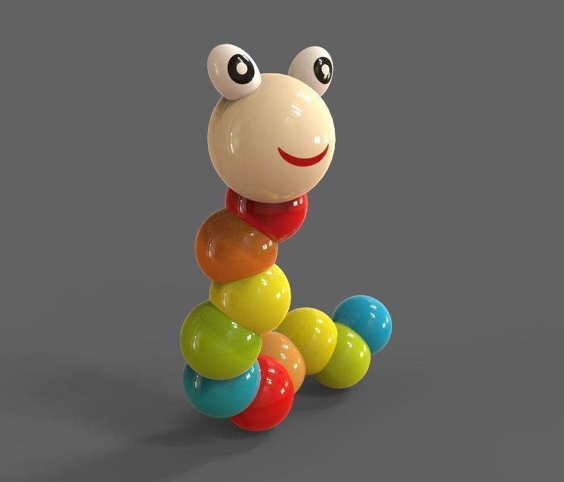 Toy Snake 3D model_1