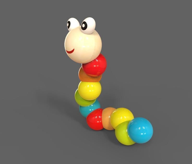 Toy Snake 3D model_2