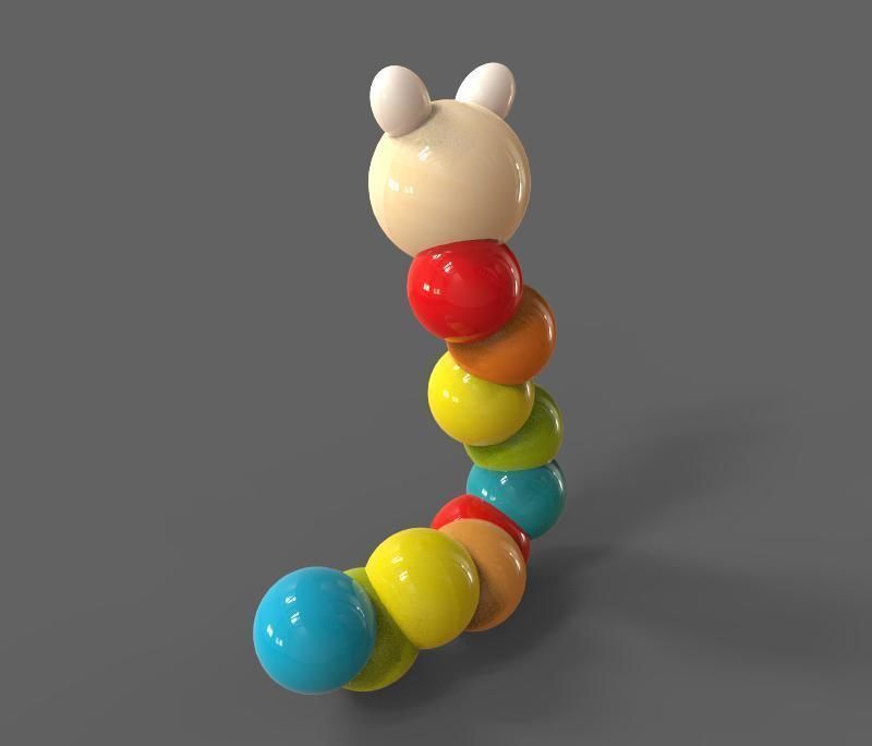 Toy Snake 3D model_3