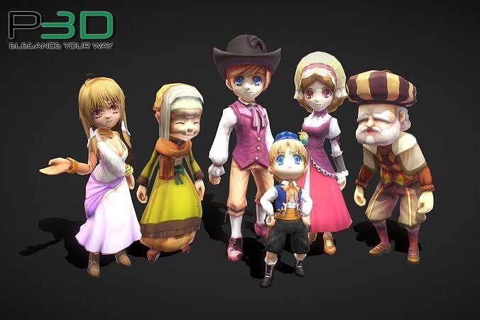 Fantasy RPG Family Pack 3D model