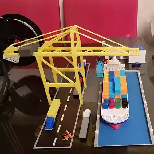 CONTAINER PORT SCALE MODEL - MAQUETTE  3D model